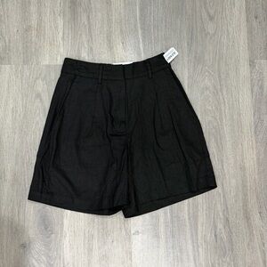 Old Navy Black Linen Extra High-Rise Shorts